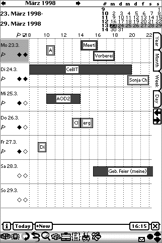 WeekBarView MP2000